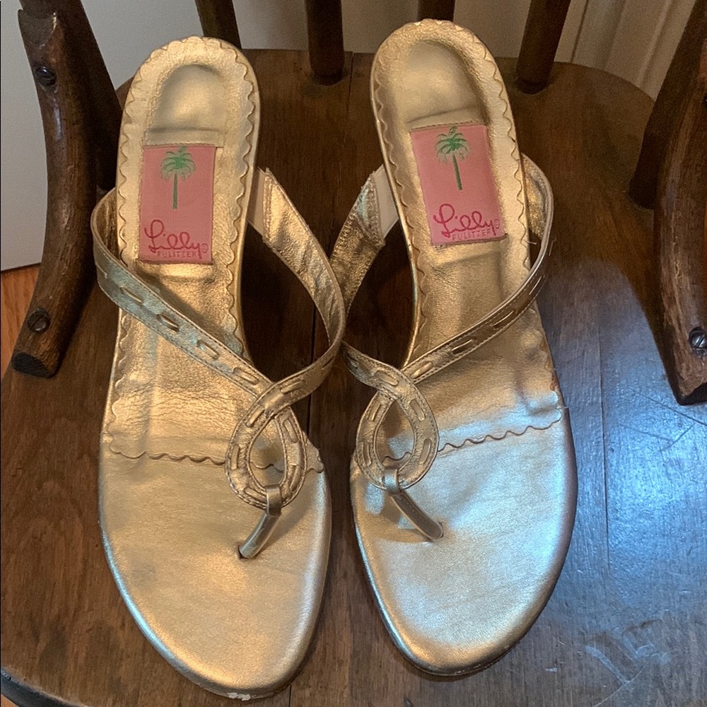 Lilly Pulitzer Gold Sandals